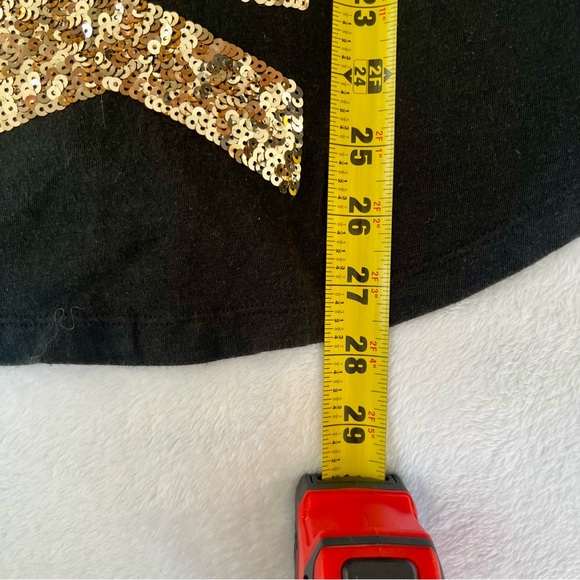 PINK Victoria's Secret Gold Sequin Logo Tank Top - White and Black - Picture 6 of 7